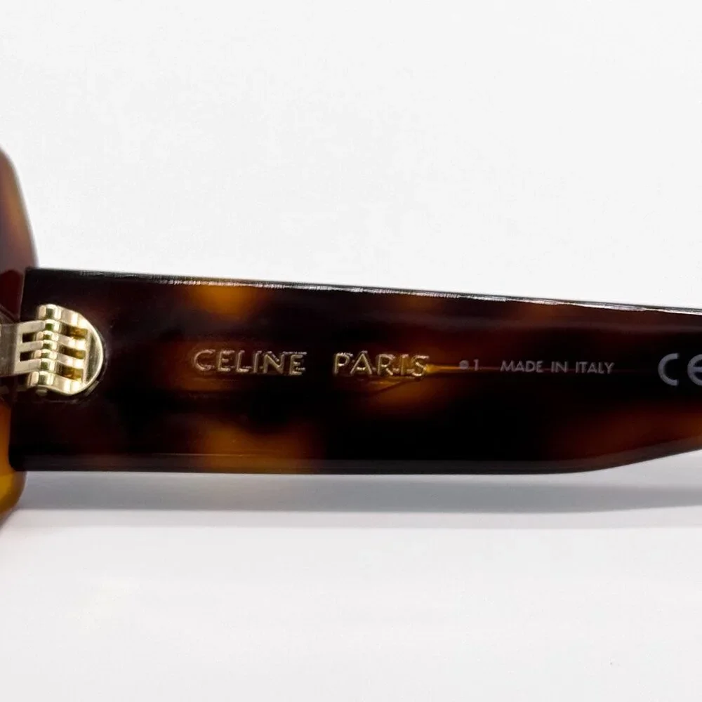 NEW CL50155I 053, CELINE GEOMETRIC HAVANA BROWN EYEGLASSES CELINE